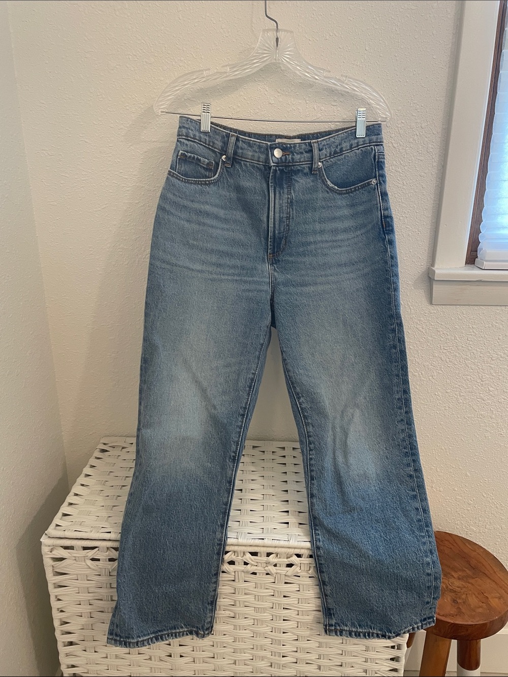 LOFT Rivette Women's Straight Leg Jeans - Light Blue Wash